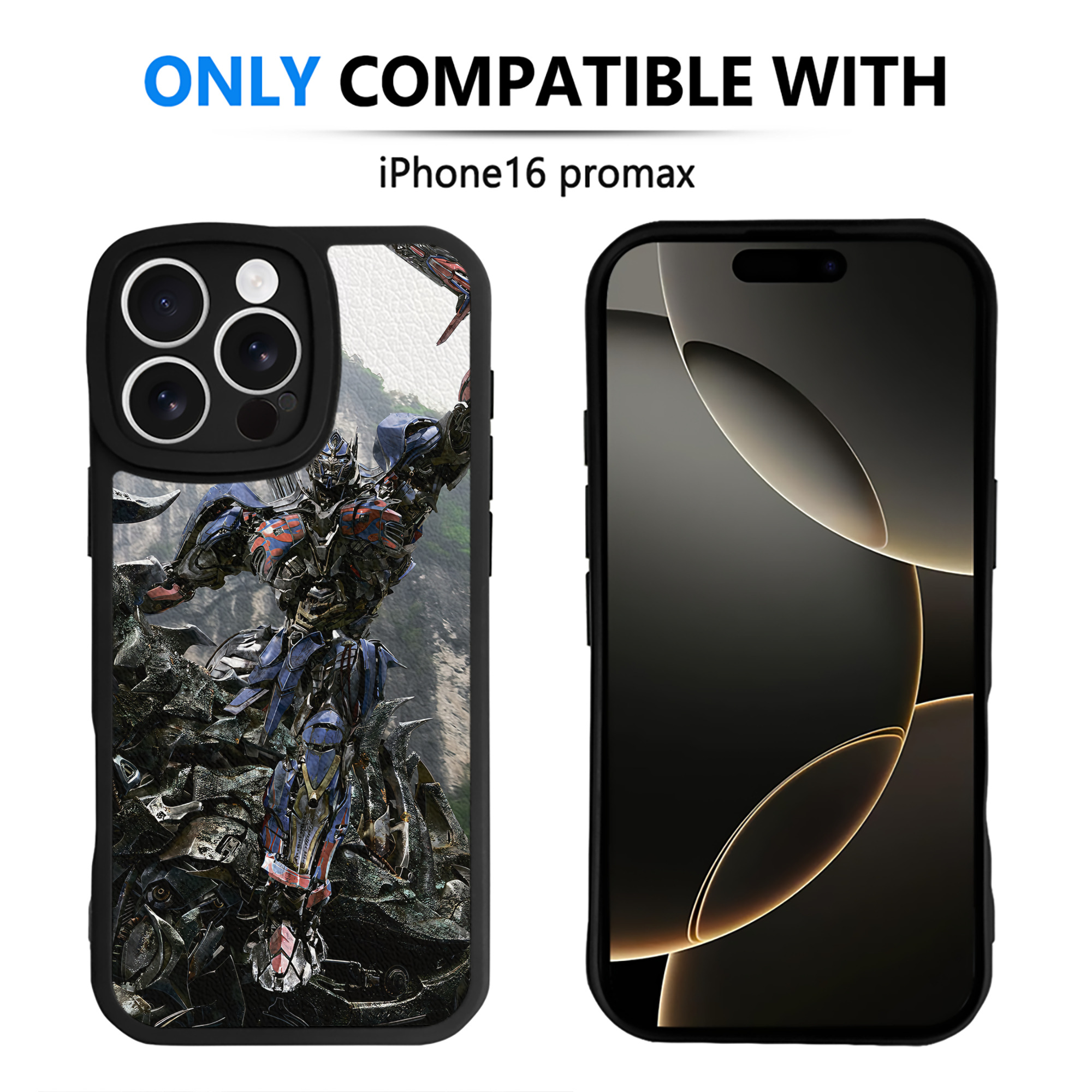 （画像用） Transformers トランスフォーマー 【iPhone 16シリーズ対応】シリコンスマホケース（レザー調） 材質：シリコン